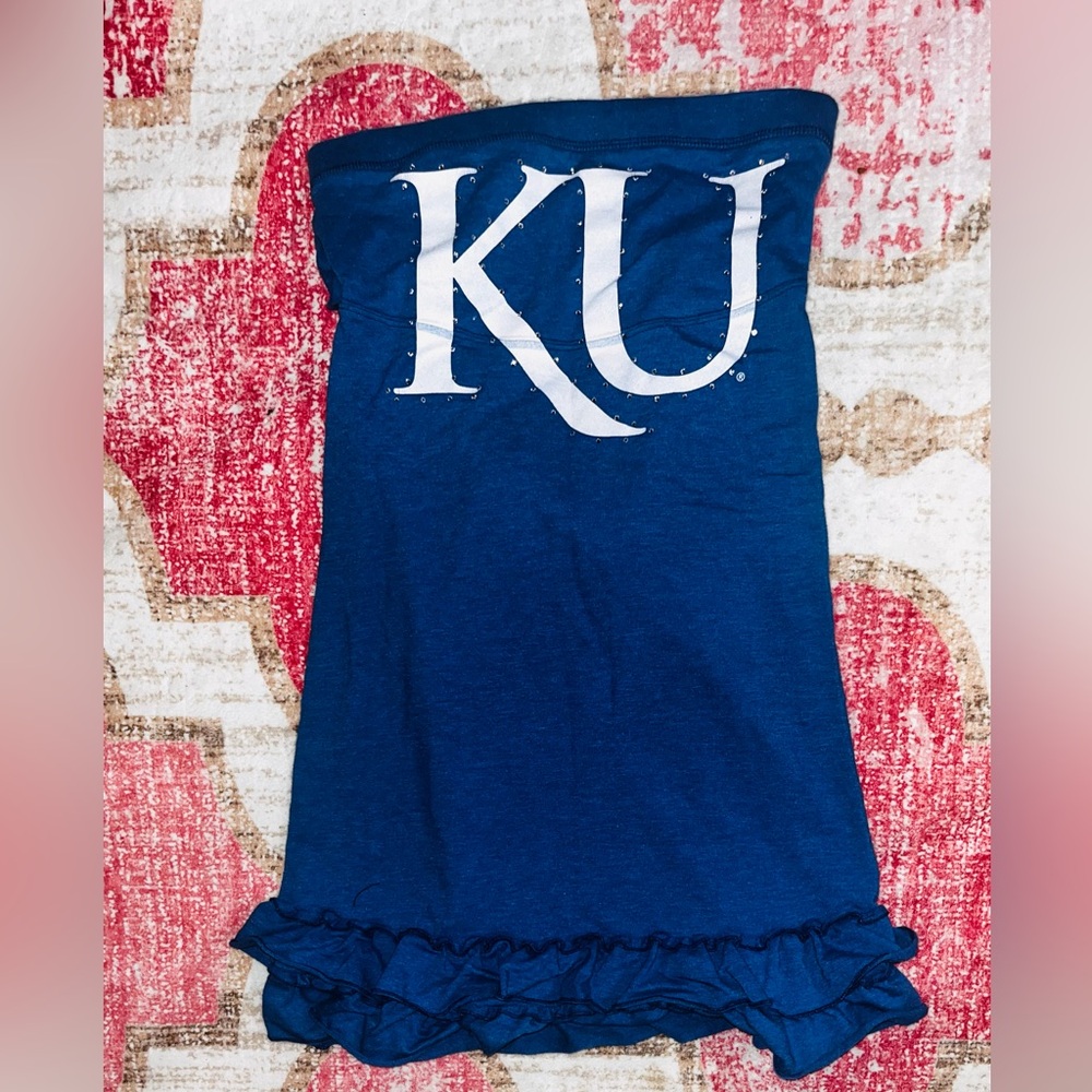 🚫SOLD🚫Women’s Victoria’s Secret PINK KU Jayhawks dress/top/swim coverup size XS